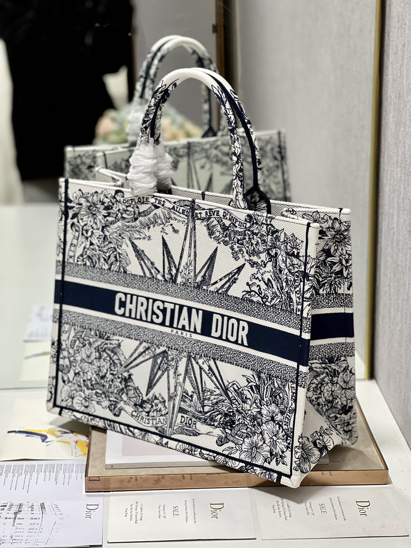Large Dior Book Tote