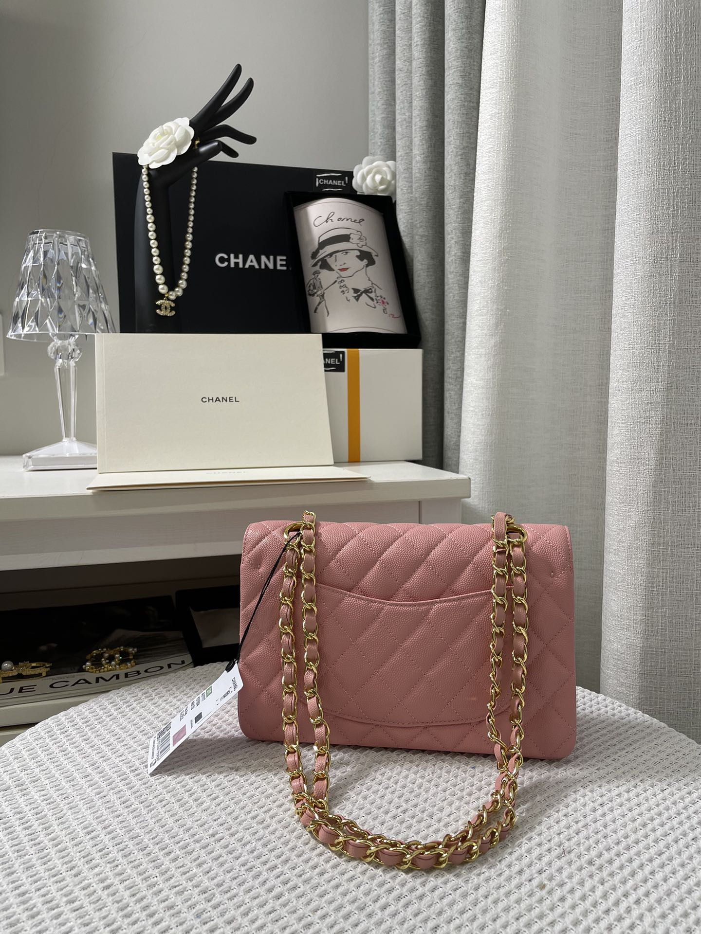 Chanle Small Classic Handbag Gold Hardware